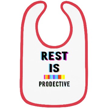 Discover Rest is Creative and Colorful Typography Bibs