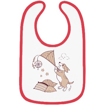 Discover Whimsical Dachshund with Dreamcatcher Bibs