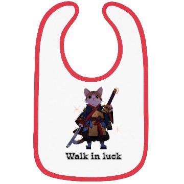 Discover Samurai Cat Illustration for Apparel Bibs