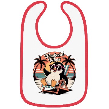 Discover Chill Penguin Weekend Vibes Bibs