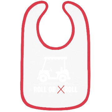 Discover Roll Or Stroll Funny Golf Cart Riding Joke Bibs