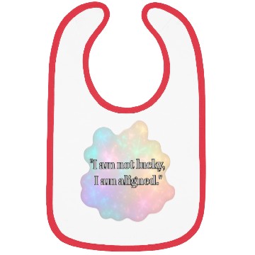 Discover Aligned and Lucky Quote Background Bibs