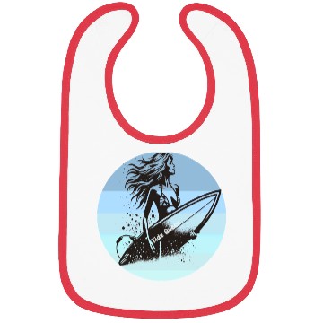 Discover Surfing Queen Motivational Design Bibs