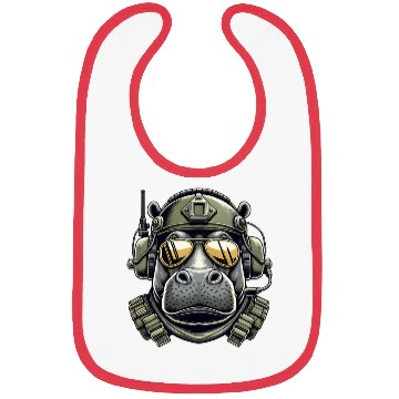 Discover Hippo Military Design Bibs