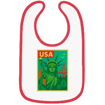 Discover Iconic Statue of Liberty Urban Artwork  Bibs