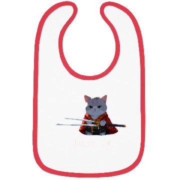 Discover Mythic Warrior Cat with Swords Bibs