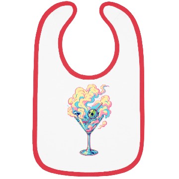 Discover Vaporwave Martini Cocktail Dreams Bibs