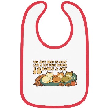 Discover Relaxing Cat Nap Quote Design Bibs