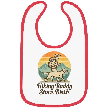 Discover Hiking Buddy Since Birth Bibs