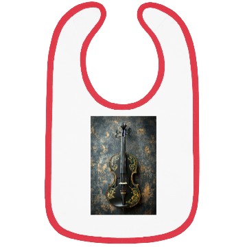 Discover Elegant Black and Gold Violin Bibs
