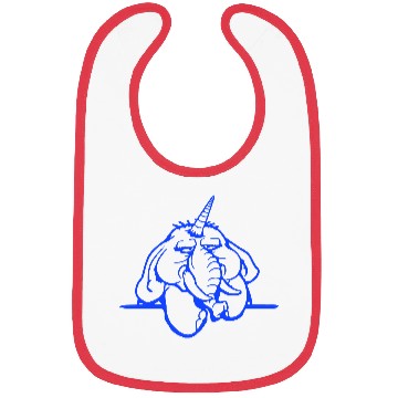 Discover Unicorn Big Elephant Sitting Angry Sad Funny Cool Bibs