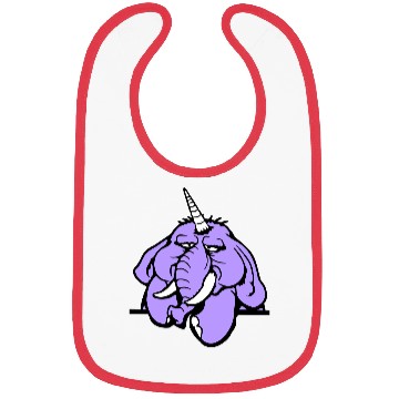Discover Unicorn Big Elephant Sitting Angry Sad Funny Cool Bibs
