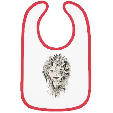Discover Floral Lion Tattoo Design Bibs