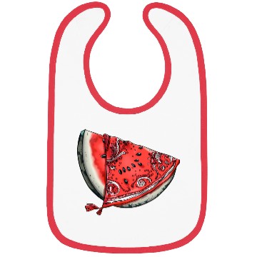 Discover Streetwear Watermelon Slice - Fresh Summer Fruit Bibs