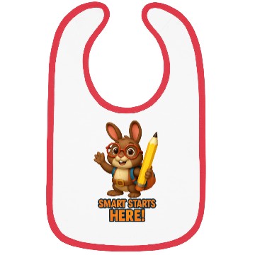 Discover Smart Starts Here Squirrel Back to School Bibs