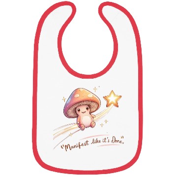 Discover Whimsical Mushroom Star Dreamer Design Bibs