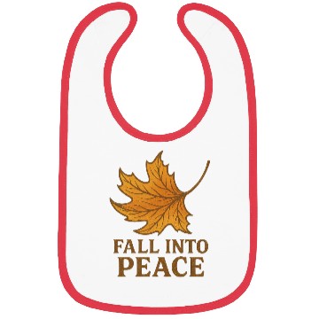 Discover Autumn Leaf Peace Illustration Bibs