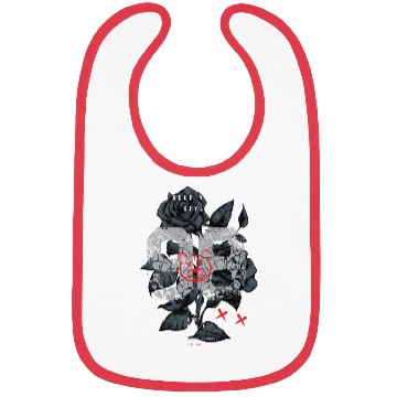 Discover Cracked Skull with Bear Mask Overlay Bibs