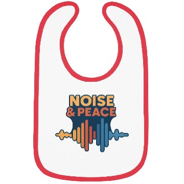 Discover Peaceful Sound Wave Illustration Bibs