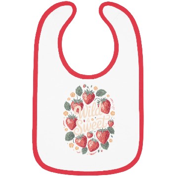Discover Wild & Sweet Strawberry Delight Design Bibs