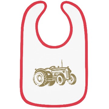 Discover Tractor Silhouette Farmer Agriculture Bibs