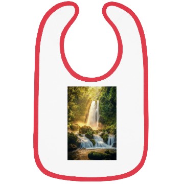 Discover Sunrise Over Hidden Waterfall Bibs