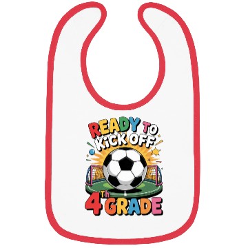 Discover Fun Back To School Ready To Kick Off 4th Grade Kid Bibs
