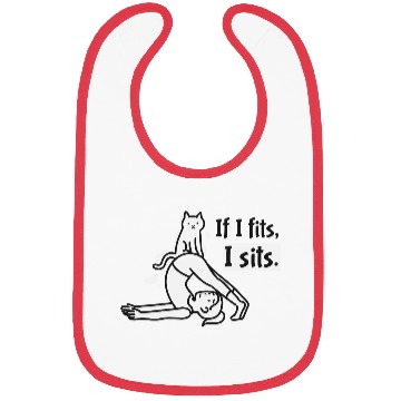 Discover Whimsical Cat and Person Yoga Illustration Bibs