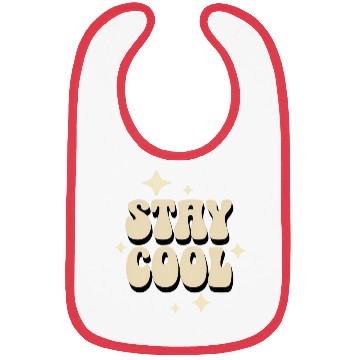 Discover Stay Cool Retro Typography Design Bibs