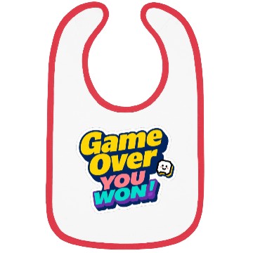 Discover Game Over You Won Motivational Sticker Bibs