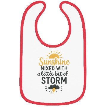 Discover Sunshine and Storm Quote Design Bibs