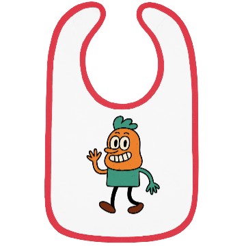 Discover Whimsical Carrot Character Illustration Bibs