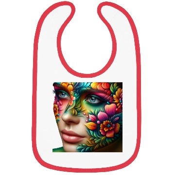 Discover Vibrant Floral Face Art Bibs