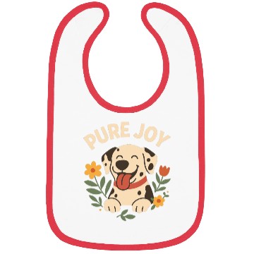 Discover Happy Dalmatian with Floral Accent Bibs
