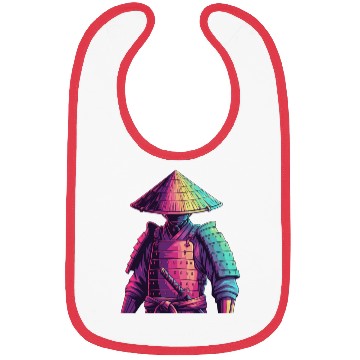 Discover Neon Samurai Warrior Illustration Bibs