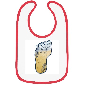 Discover Beach Footprint Sun Scripture Design Bibs