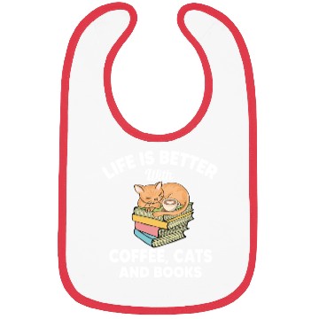 Discover Coffee Loving Cat Book Design Bibs