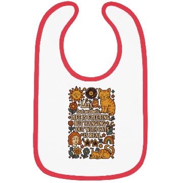 Discover Lazy Cat Life Quote Design Bibs