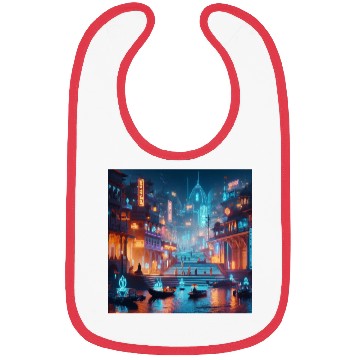 Discover Neon Cityscape at Night Bibs