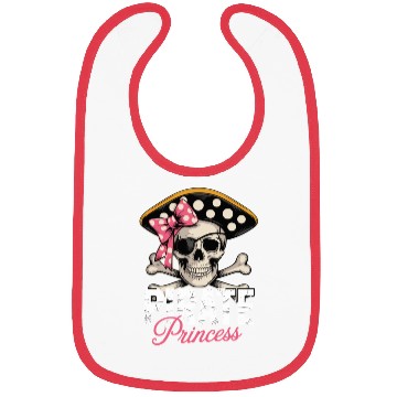Discover Pirate Princess Skull and Crossbones with Pink Bow Bibs