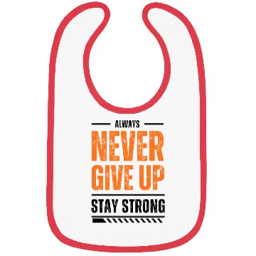 Discover Bold Never Give Up Bibs