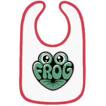 Discover Funny Frog Face – Cute & Quirky Amphibian Design Bibs