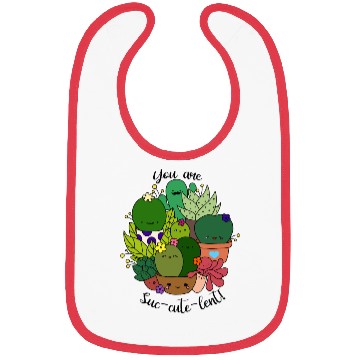 Discover Kawaii Succulent Garden Illustration Bibs