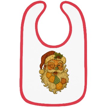 Discover Patchwork Santa Face Vintage Christmas Folk Art Bibs