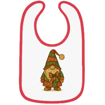 Discover Patchwork Gnome Christmas Vintage Folk Art Bibs