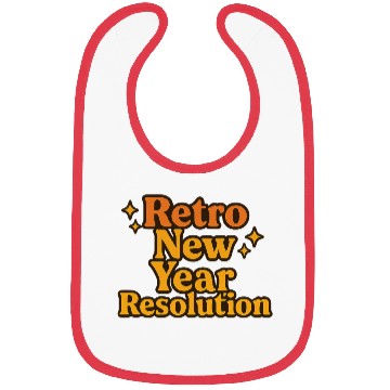 Discover Retro New Year Resolution Typography Bibs