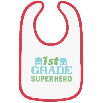 Discover 1st Grade Superhero Bibs