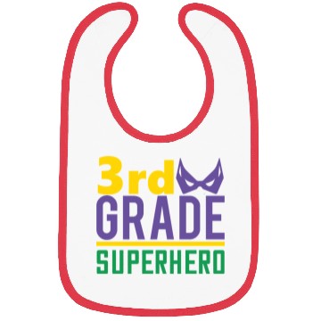 Discover 3rd Grade Superhero Bibs