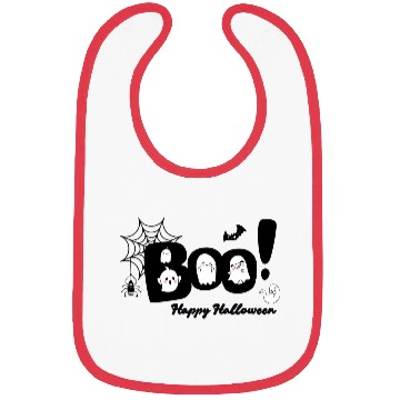Discover Cute Ghosts and Spider Halloween Pattern Bibs