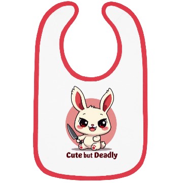 Discover Cute Bunny with a Dagger Design Bibs